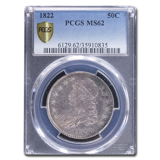 1822 Capped Bust Half Dollar MS-62 PCGS 1822 Capped Bust Half Dollar MS-62 PCGS